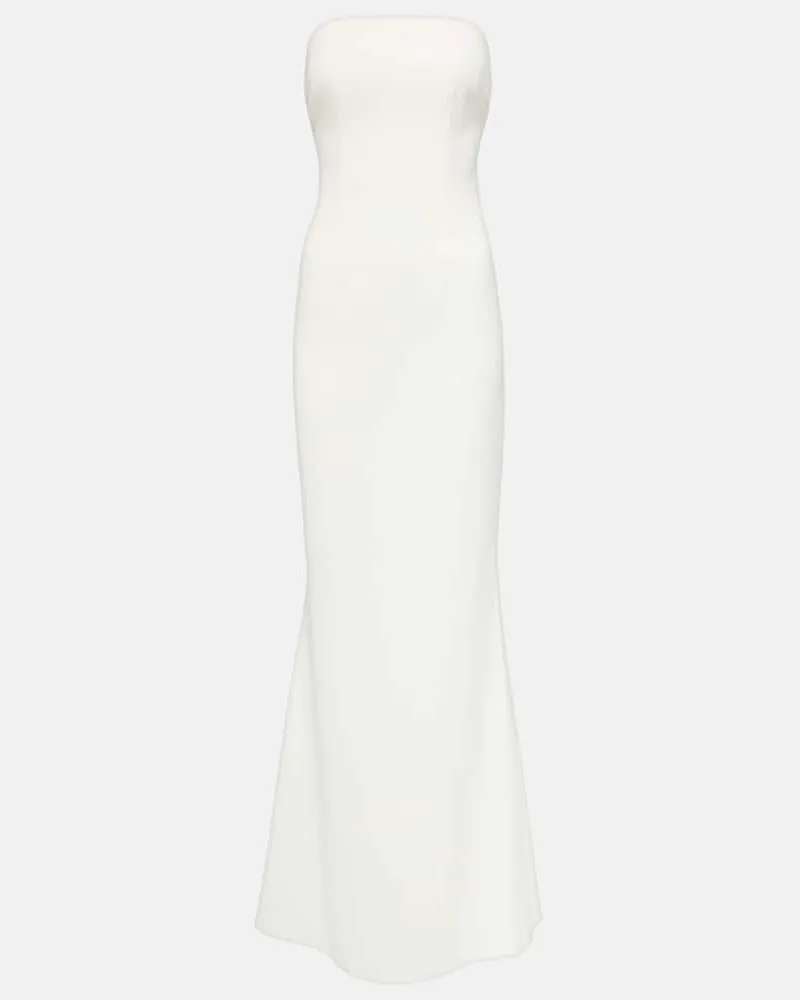 Safiyaa Bridal Robe aus Crêpe Weiß