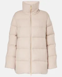 Moncler Daunenjacke Bonaguil aus Wolle und Kaschmir Beige