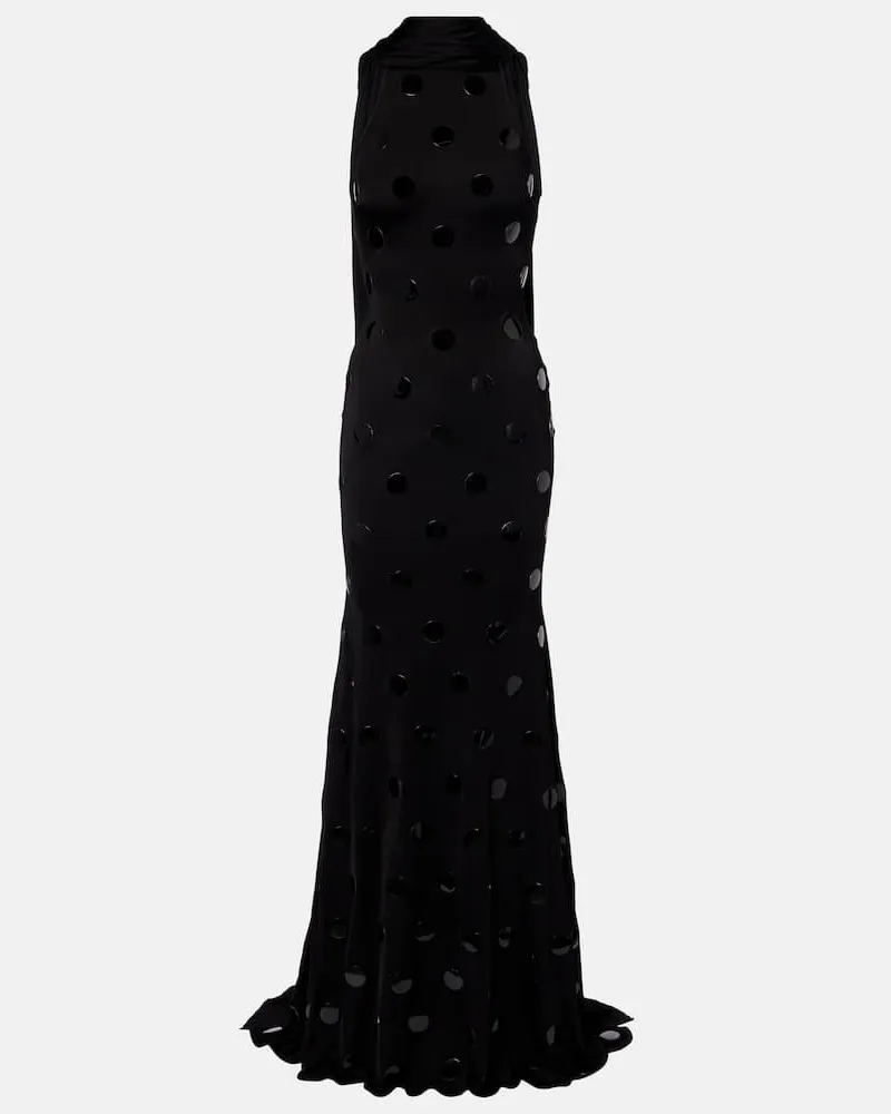 David Koma Robe aus Jersey Schwarz