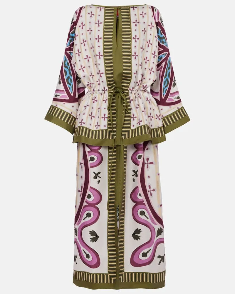 La DoubleJ Bedrucktes Kleid Apericena aus Seide Multicolor