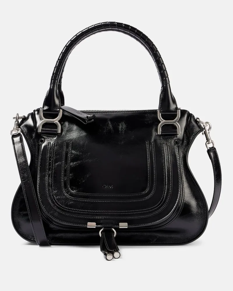 Chloé Chloe Tote Marcie Large aus Leder Schwarz