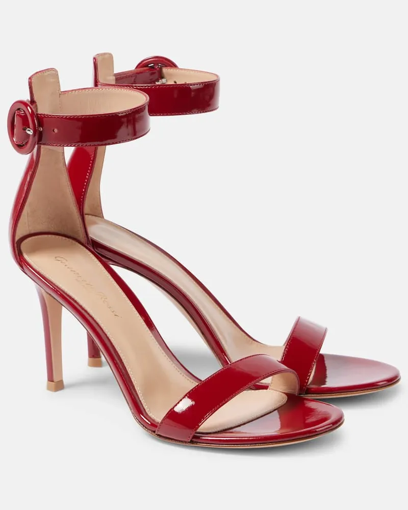 Gianvito Rossi Sandalen Portofino 85 aus Lackleder Rot