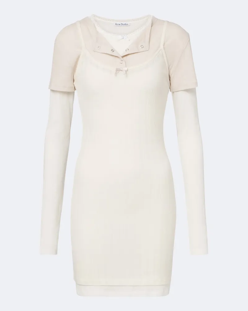 Acne Studios Minikleid aus Strick Weiß