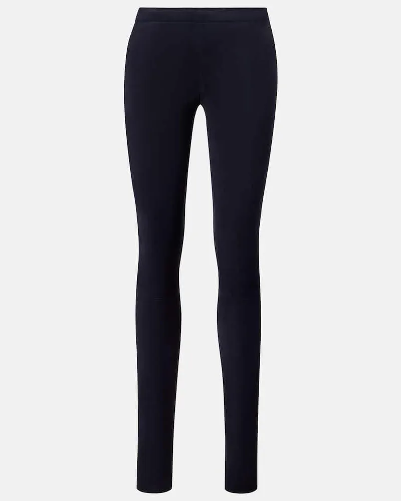 Stouls Leggings Carolyn aus Veloursleder Blau