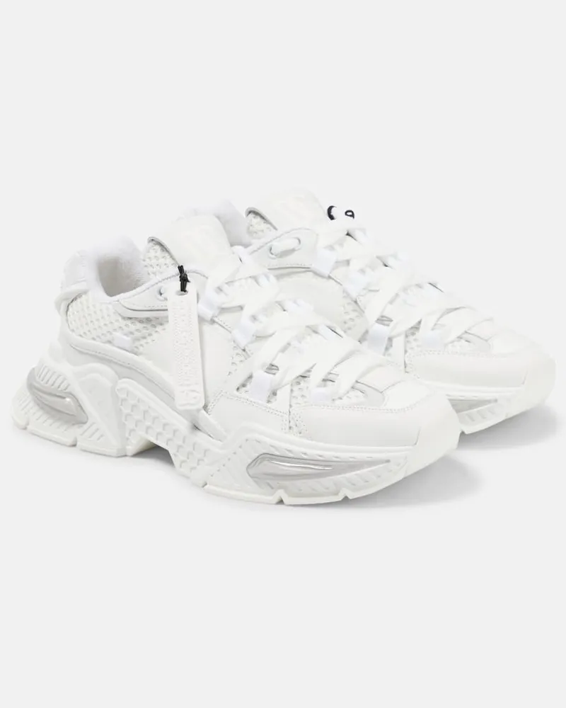 Dolce & Gabbana Sneakers Airmaster mit Veloursleder Weiß