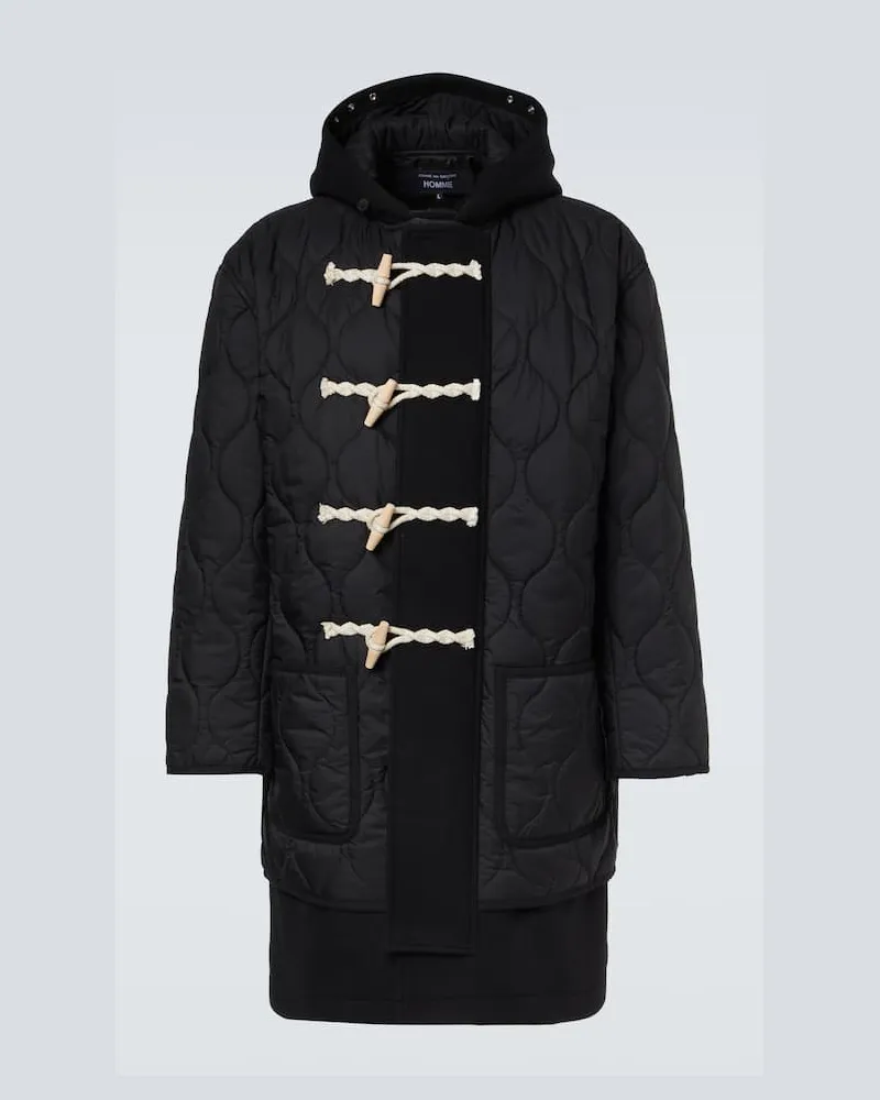 Comme des Garçons Comme des Garçons Homme Steppmantel aus Wolle Schwarz