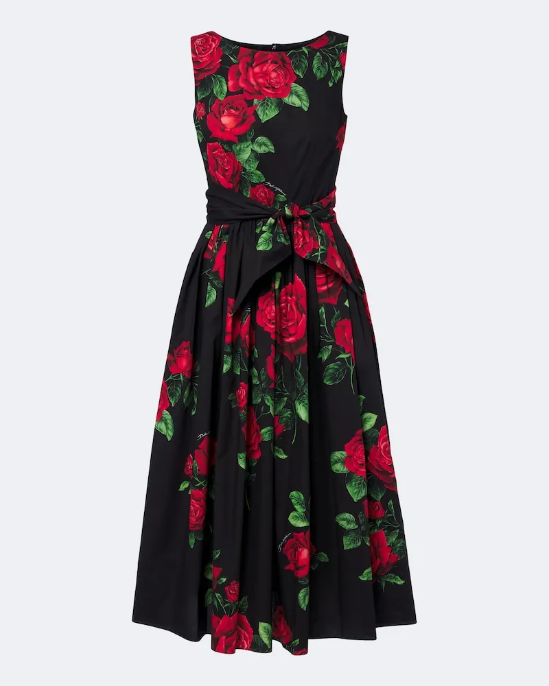 Dolce & Gabbana Maxikleid aus Baumwolle Multicolor