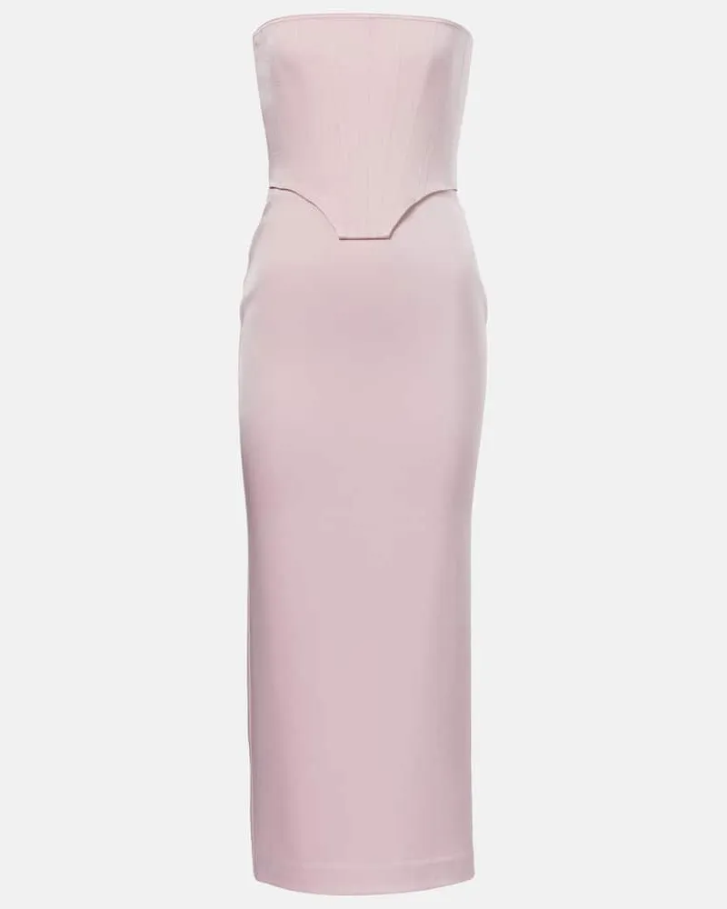 Alex Perry Midikleid aus Satin Rosa