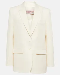 Valentino Garavani Blazer Toile Iconographe aus Crepe Couture Weiss