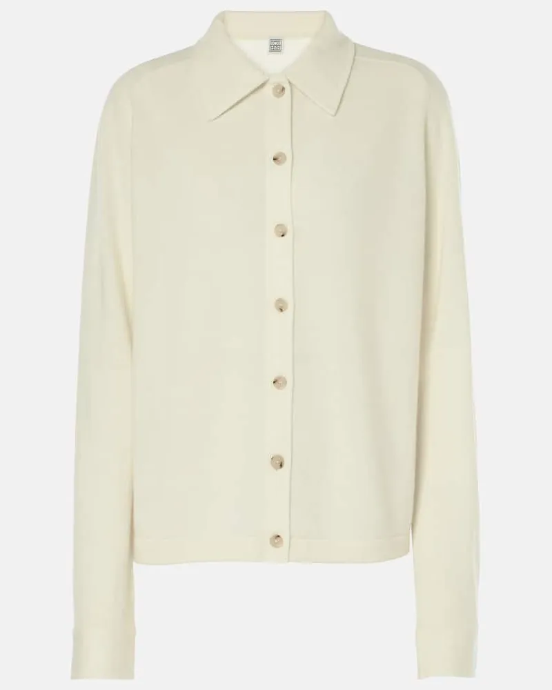 Totême Cardigan aus Kaschmir Weiß