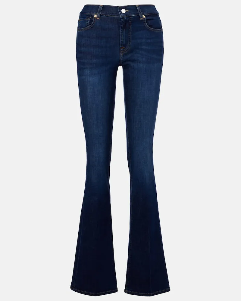 7 for all mankind Mid-Rise Bootcut Jeans Blau