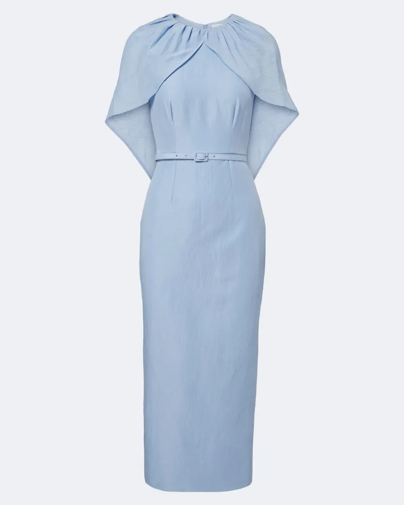 Roland Mouret Cape-Midikleid Blau