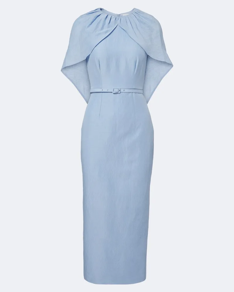 Roland Mouret Cape-Midikleid Blau