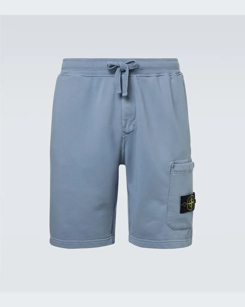 Stone Island Shorts Compass aus Baumwolle Blau