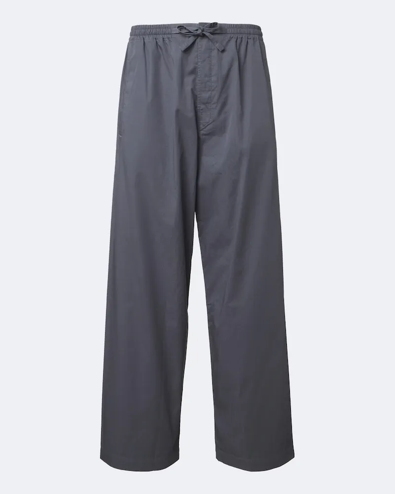 Christophe Lemaire Weite Hose aus Baumwoll-Twill Blau