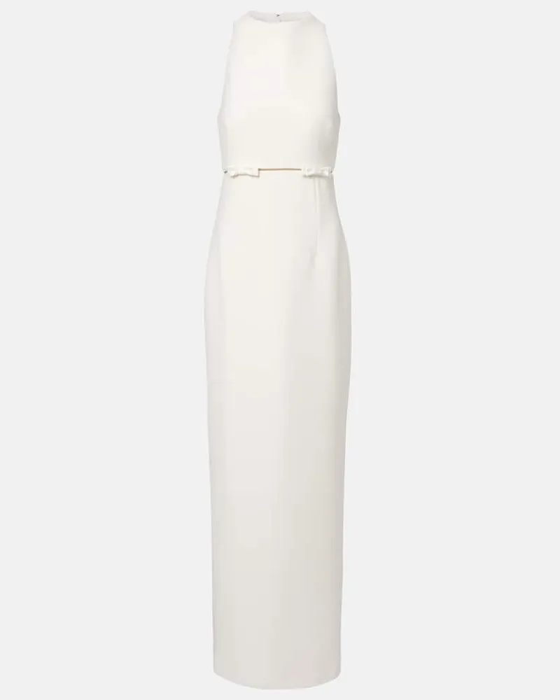 Safiyaa Bridal Robe Jalie aus Crêpe Weiß