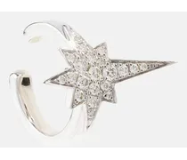 Einzelner Ear Cuff North Star aus 14kt Weissgold mit Diamanten