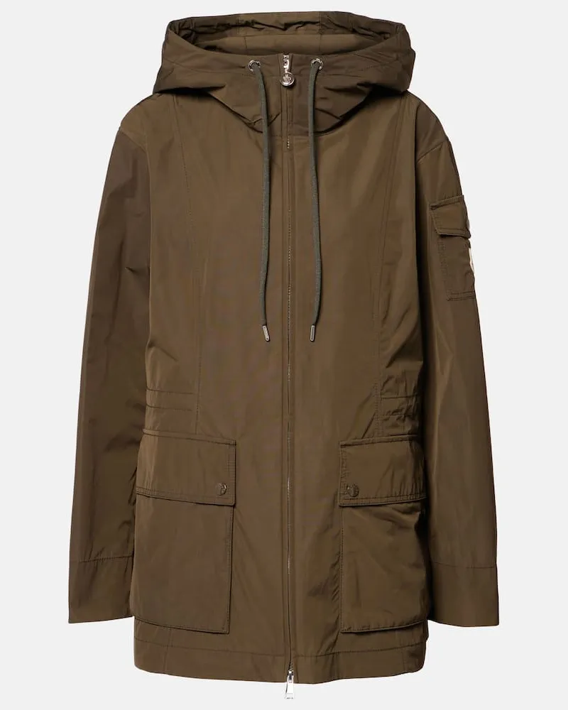 Moncler Parker Leandro aus Popeline Grün
