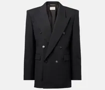 Blazer aus Wolle und Canvas