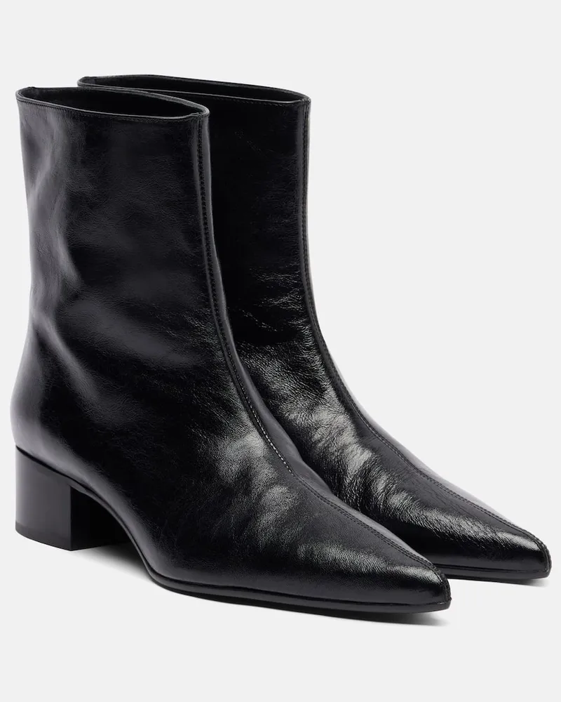 KHAITE Ankle Boots Andee 40 aus Leder Schwarz