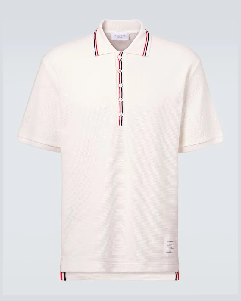 Thom Browne Polohemd aus Baumwolle Weiß