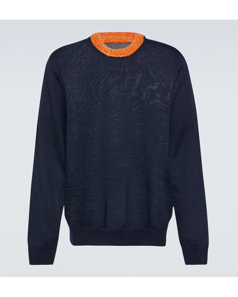 Maison Margiela Pullover aus Wolle Blau