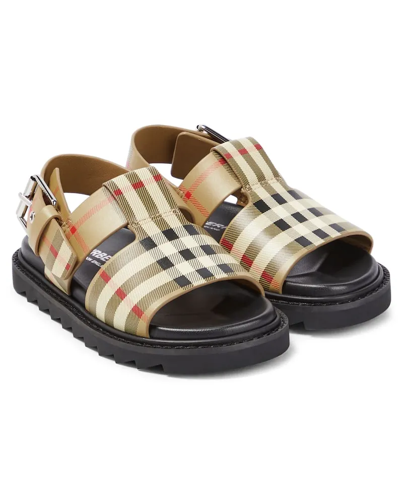 Burberry Sandalen Vintage Check aus Leder Multicolor