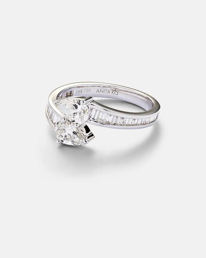 ANITA KO Ring Saturn aus 18kt Weißgold mit Diamanten Silber