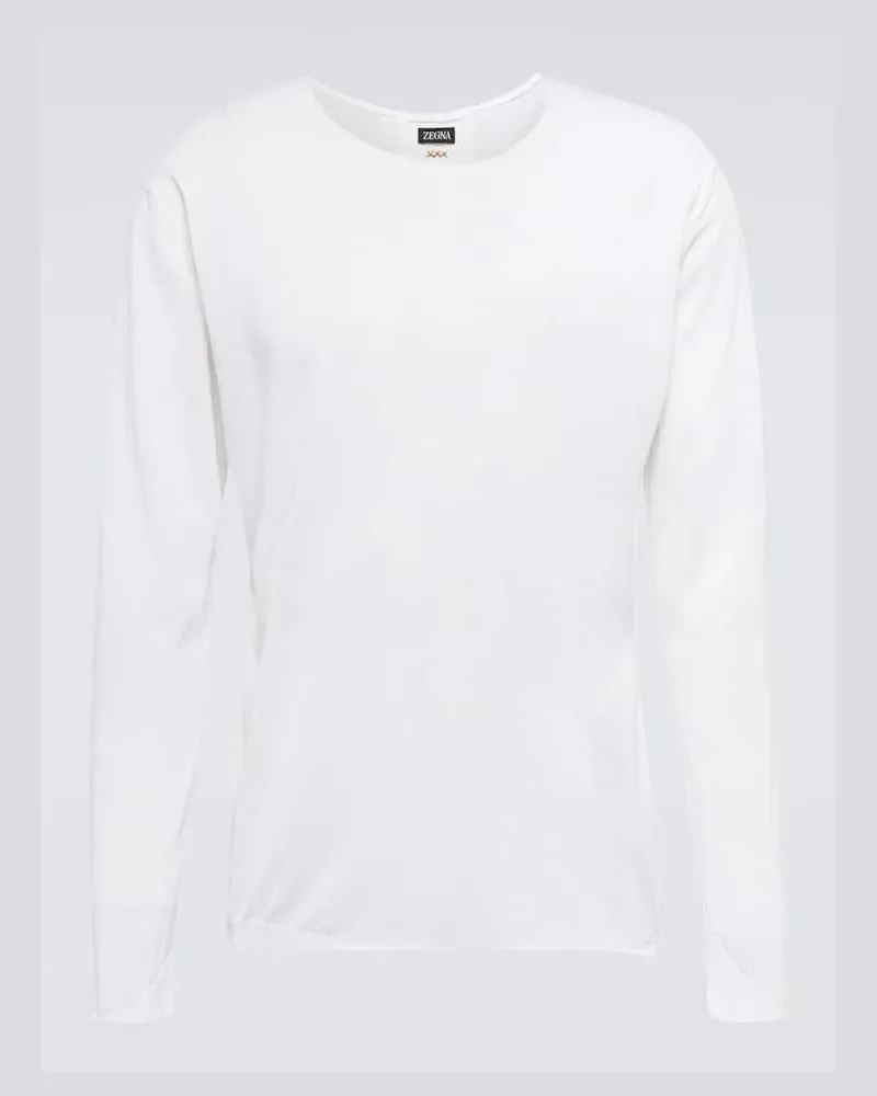 Ermenegildo Zegna Longsleeve aus Baumwolle Weiß