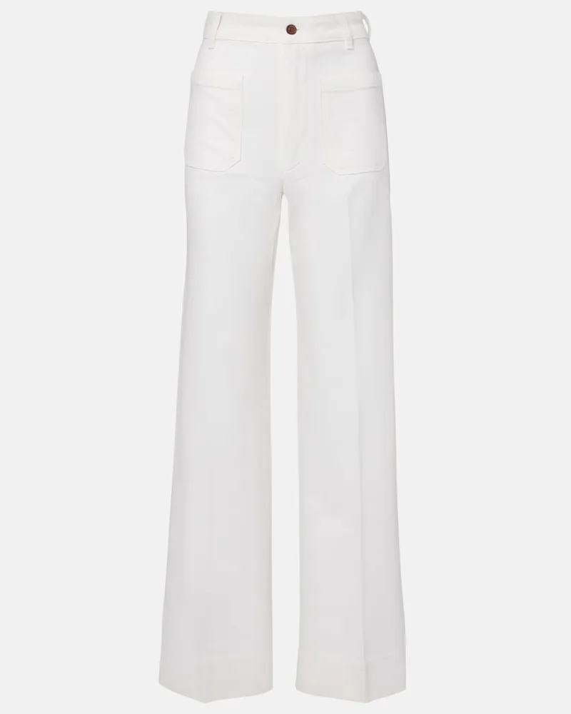 Victoria Beckham Wide-Leg Jeans Alina Weiß