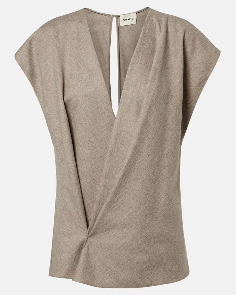 KHAITE Top Mer aus Baumwolle Beige