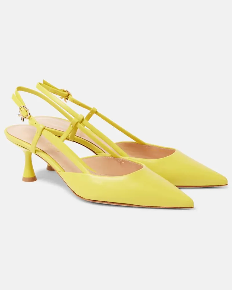 Gianvito Rossi Slingback-Pumps Ascent 55 aus Leder Gelb