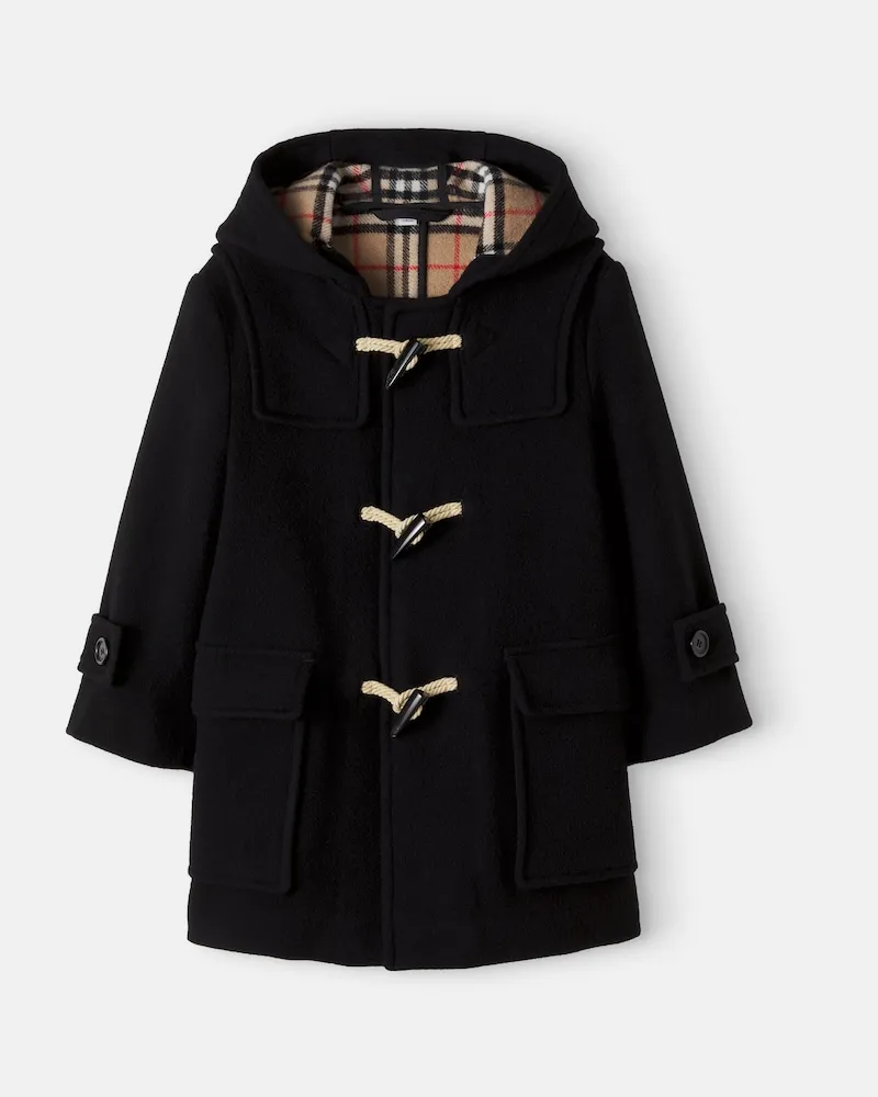Burberry Mantel aus einem Wollgemisch Schwarz