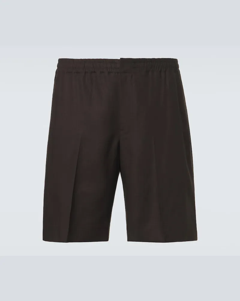 Ermenegildo Zegna Shorts aus Leinen Braun