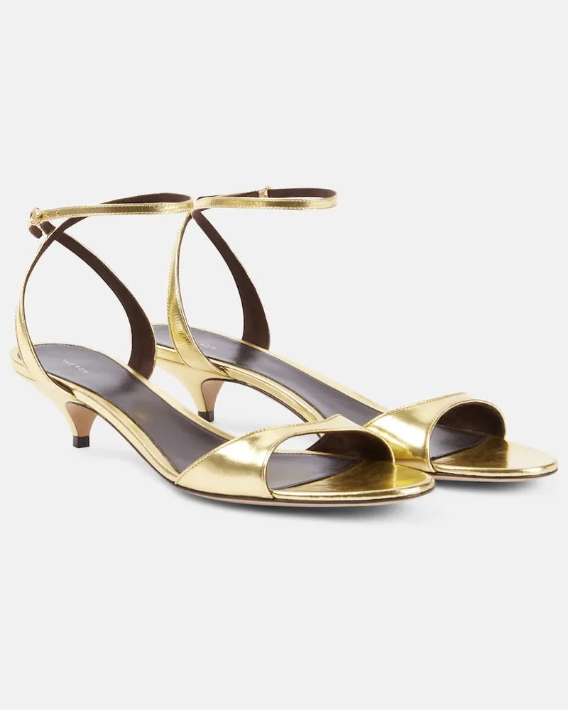 The Row Sandalen Vika 35 aus Metallic-Leder Gold