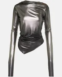 Rick Owens Lilies Top aus Jersey Silber