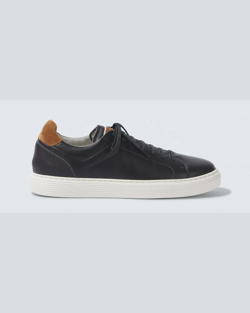 Brunello Cucinelli Sneakers aus Leder Schwarz