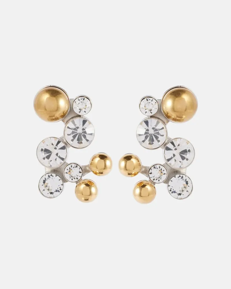 Dries van Noten Ohrstecker mit Kristallen Silber