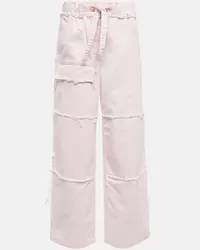 Dries van Noten High-Rise-Cargohose aus Denim Pink