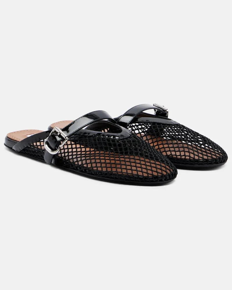 Alaïa Alaïa Mules mit Lederbesatz Schwarz