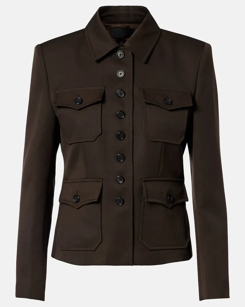 Nili Lotan Jacke Jamison aus Schurwolle Braun