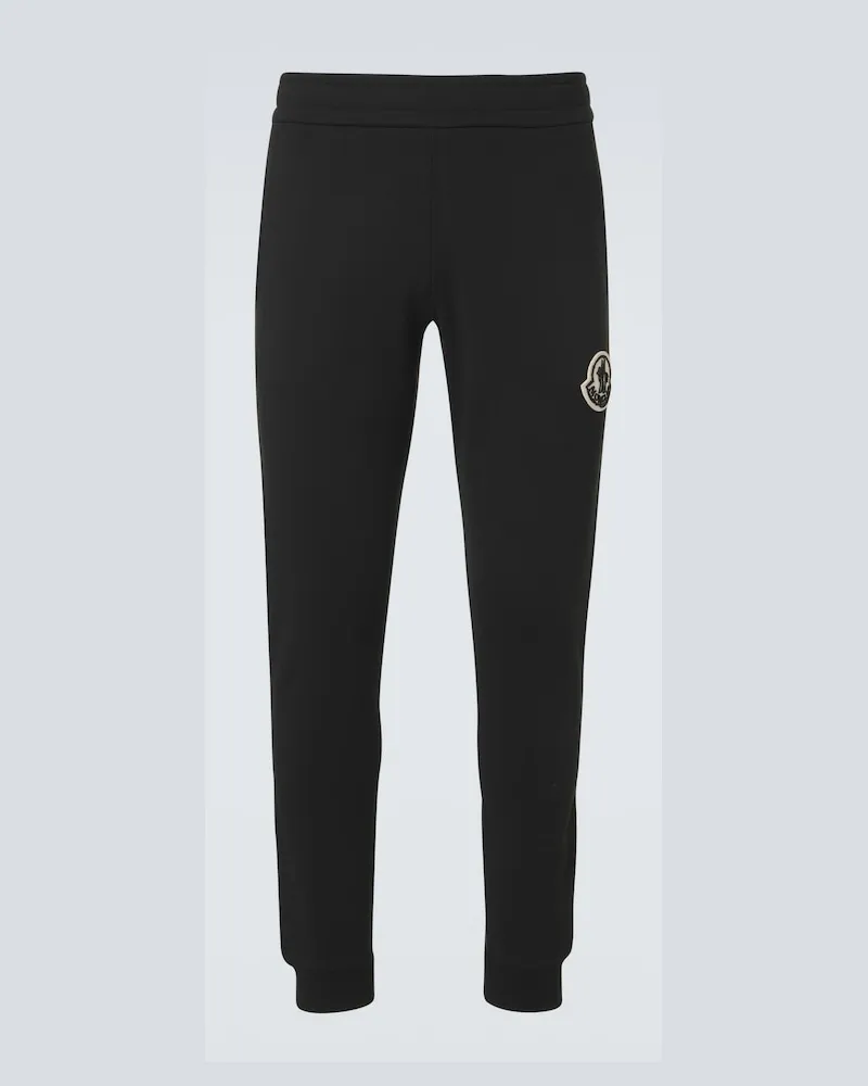 Moncler Badeshorts mit Logo Schwarz