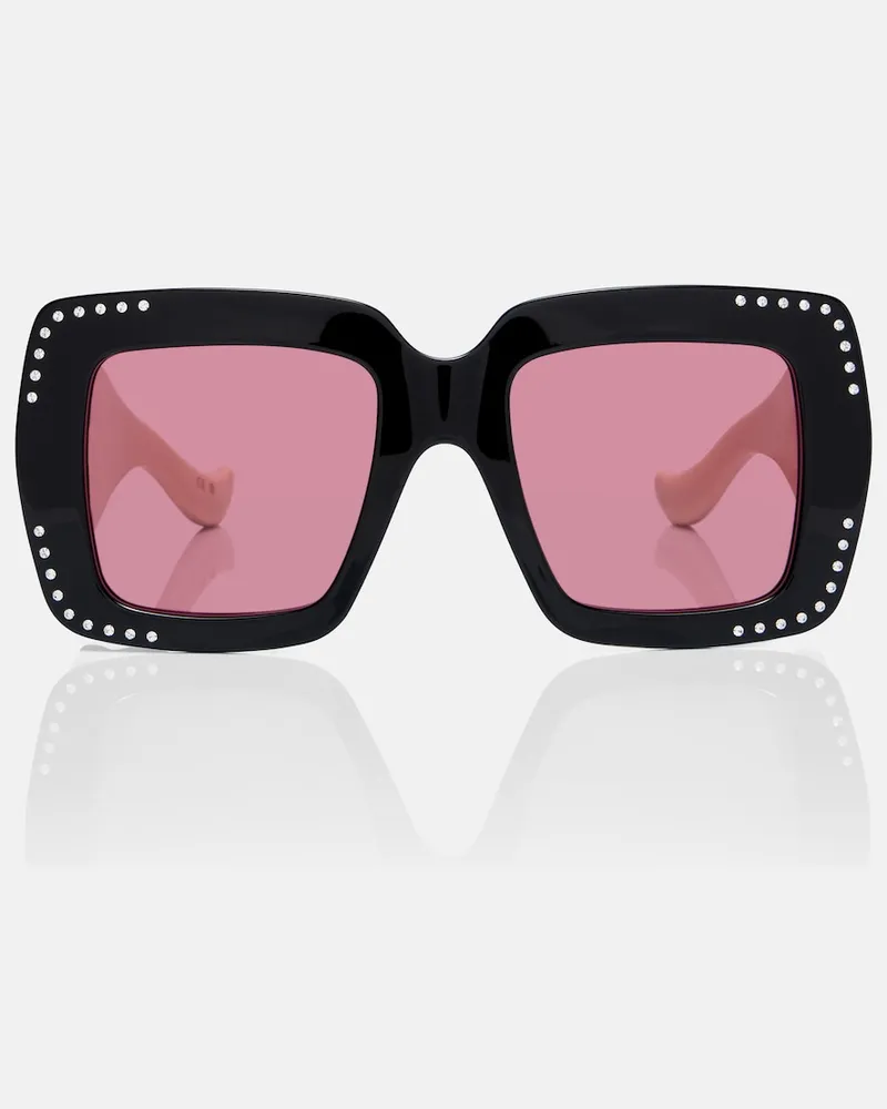 Valentino Garavani Eckige Sonnenbrille Viva Superstar Schwarz