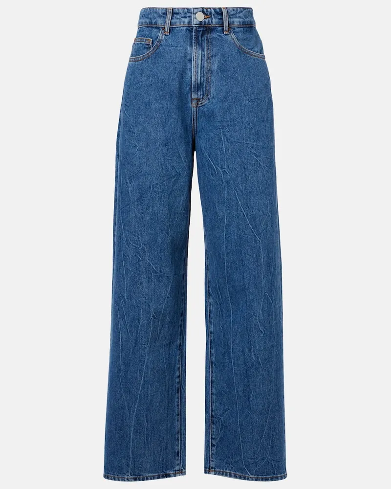 Róhe Róhe High-Rise Wide-Leg Jeans Blau