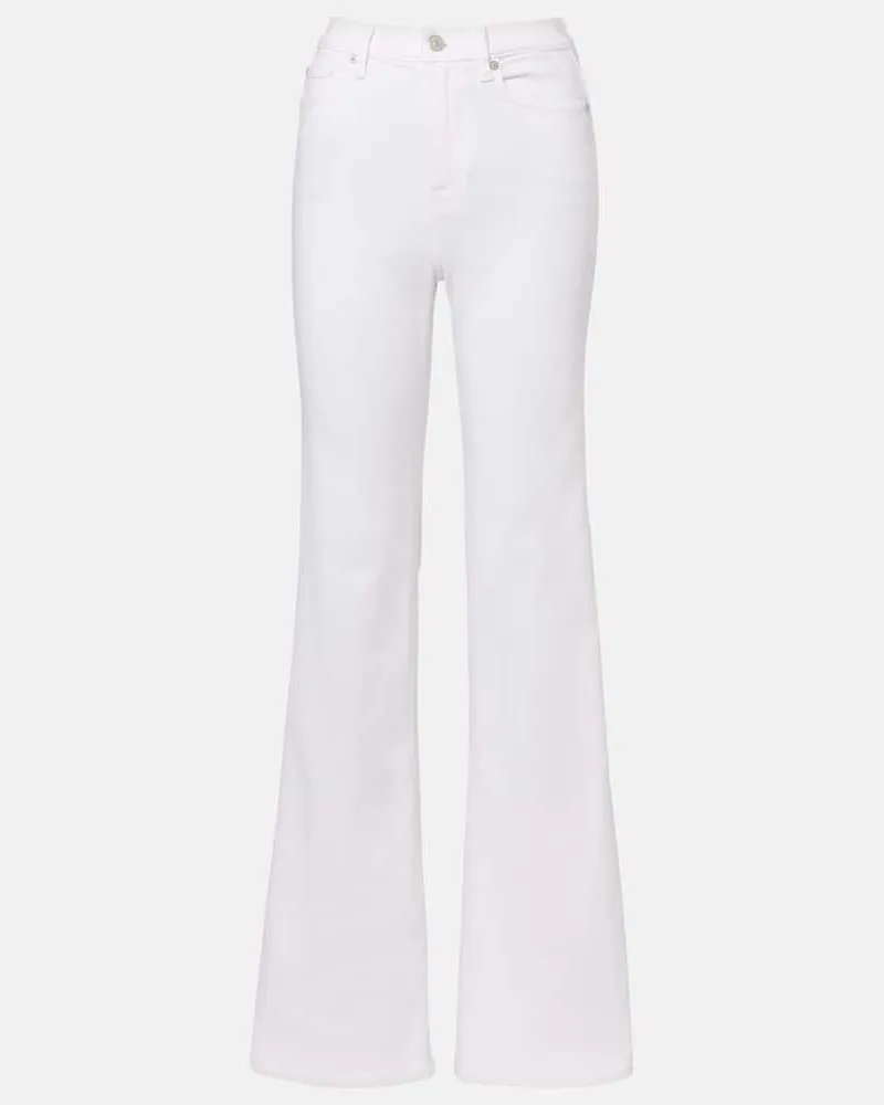 7 for all mankind High-Rise Wide-Leg Jeans Modern Dojo Weiß