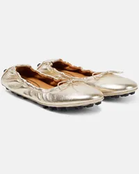 TOD'S Ballerinas aus Leder Weiss