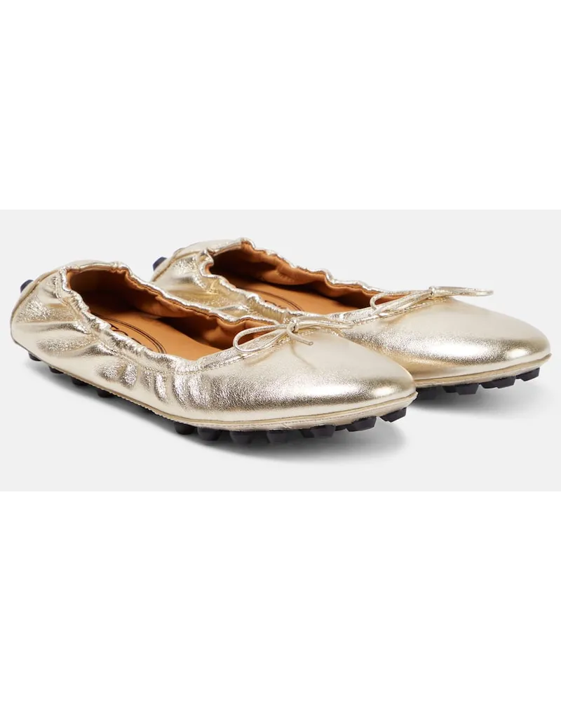 TOD'S Ballerinas aus Leder Weiss