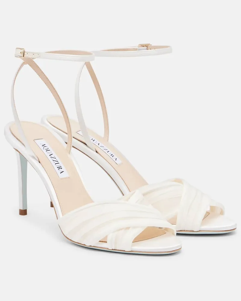 Aquazzura Sandalen Voile 85 aus Satin Weiß