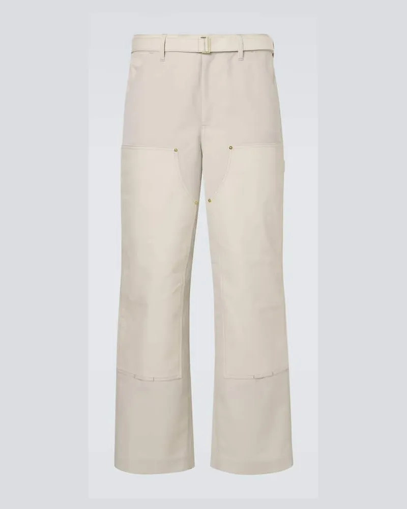 Sacai Weite Hose Weiß