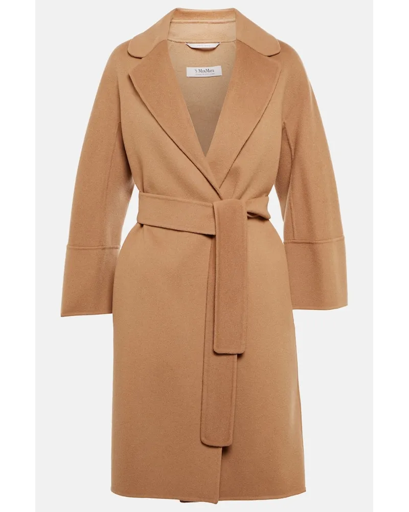 Max Mara Mantel Arona aus Wolle Beige